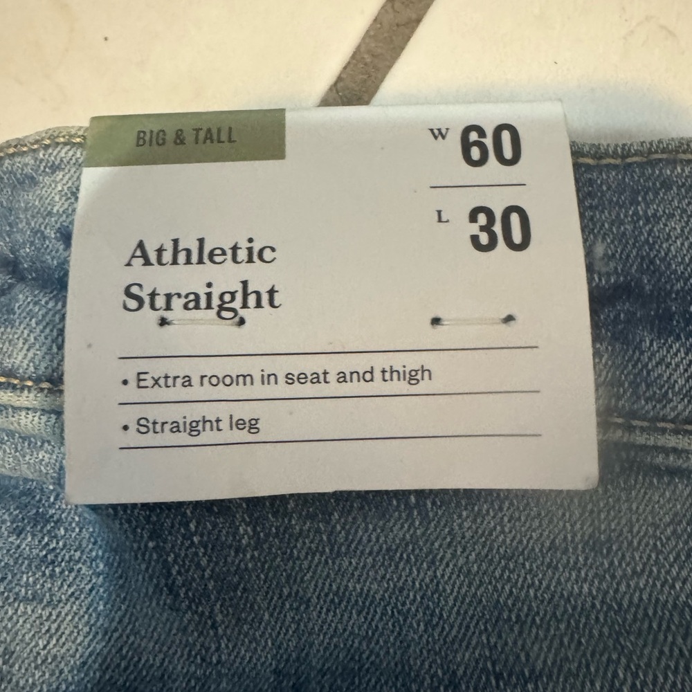Athletic Straight Jeans Big & Tall 60 X 30 Goodfellow & Co flex fabric